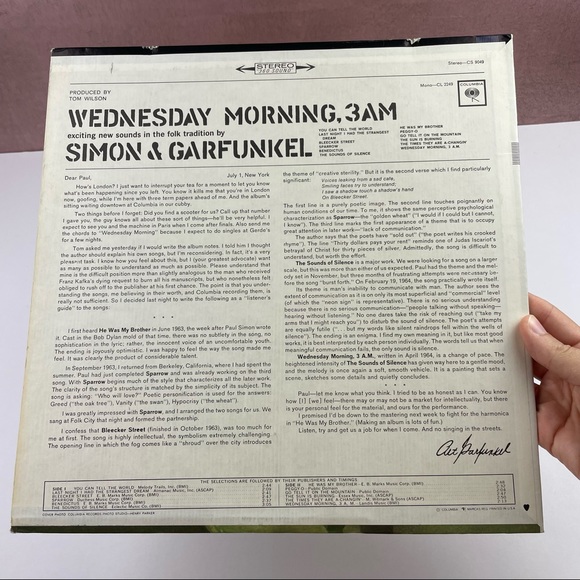 Simon & Garfunkel Wednesday Morning 3am Vinyl Record Music Columbia Records - Picture 5 of 8